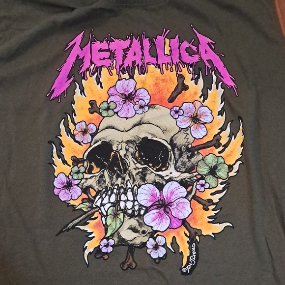 Metallica Olive Green Graphic Tank Top - Picture 3 of 4